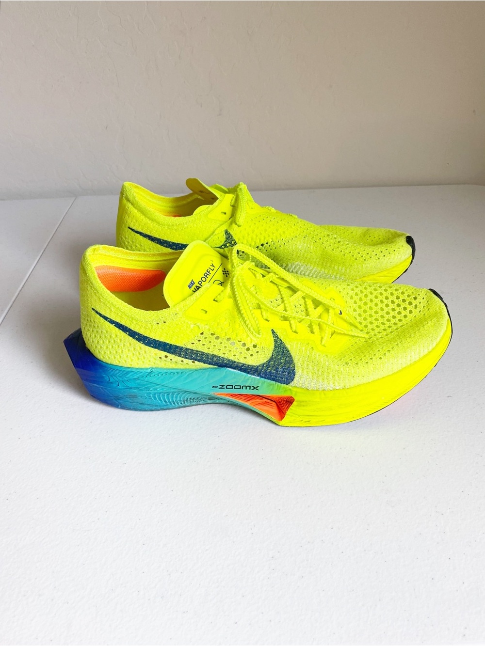 Nike ZoomX Vaporfly Next% 3 Sneaker in “Fast Pack” Volt/Black/Scream Green 9.5